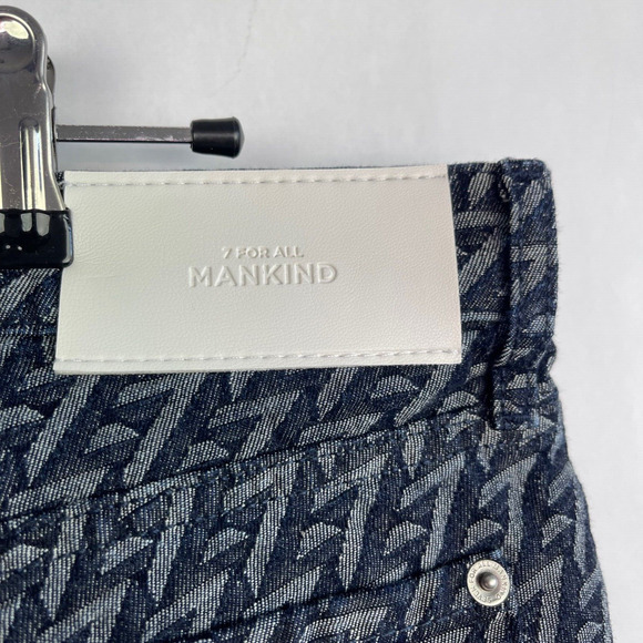 7 For All Mankind Original Bootcut All Over Logo Blue Jeans Women's 30 $248 New - Picture 9 of 16